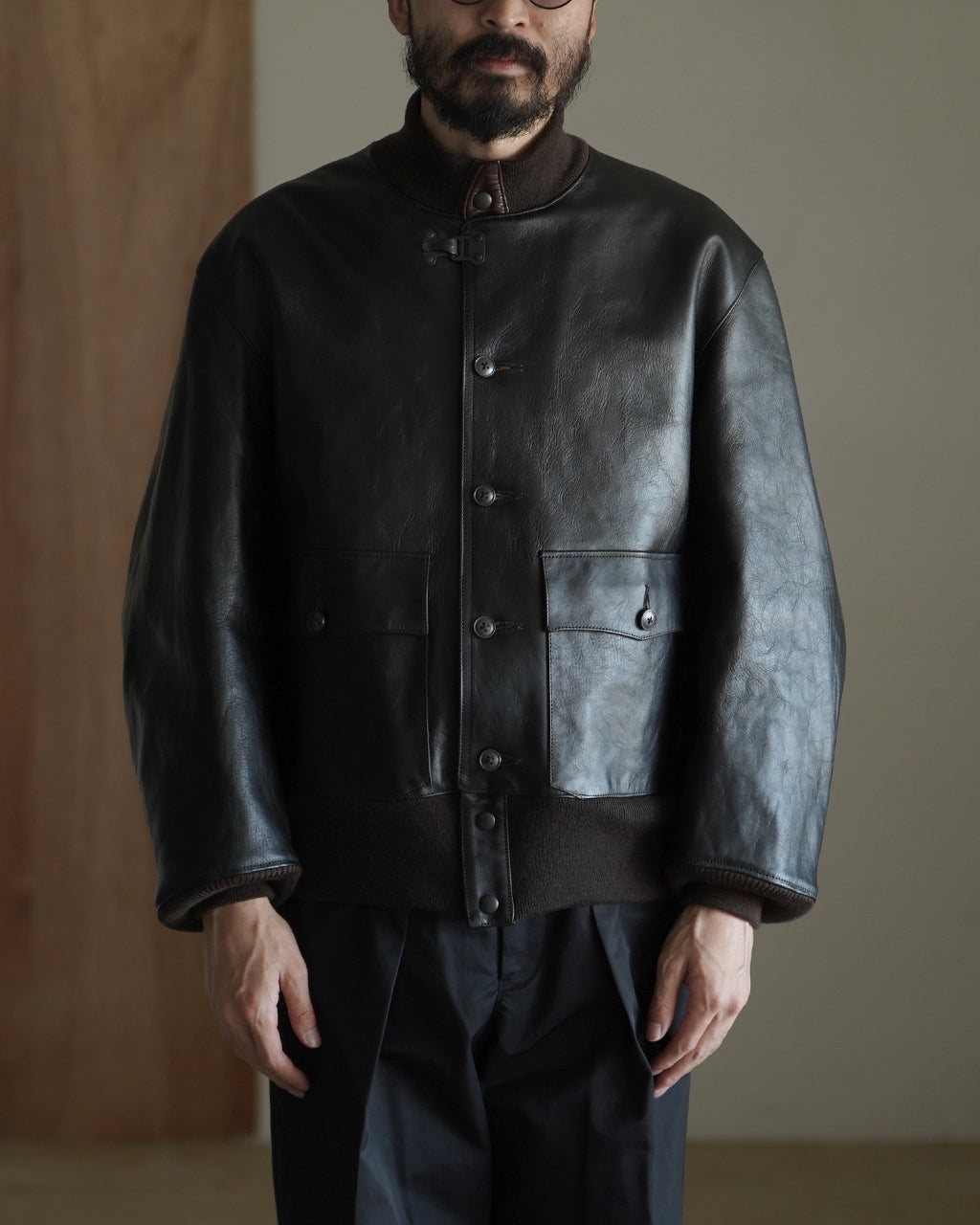 Nigel Cabourn ナイジェル・ケーボン A-1 JK ブラウンコアレザー