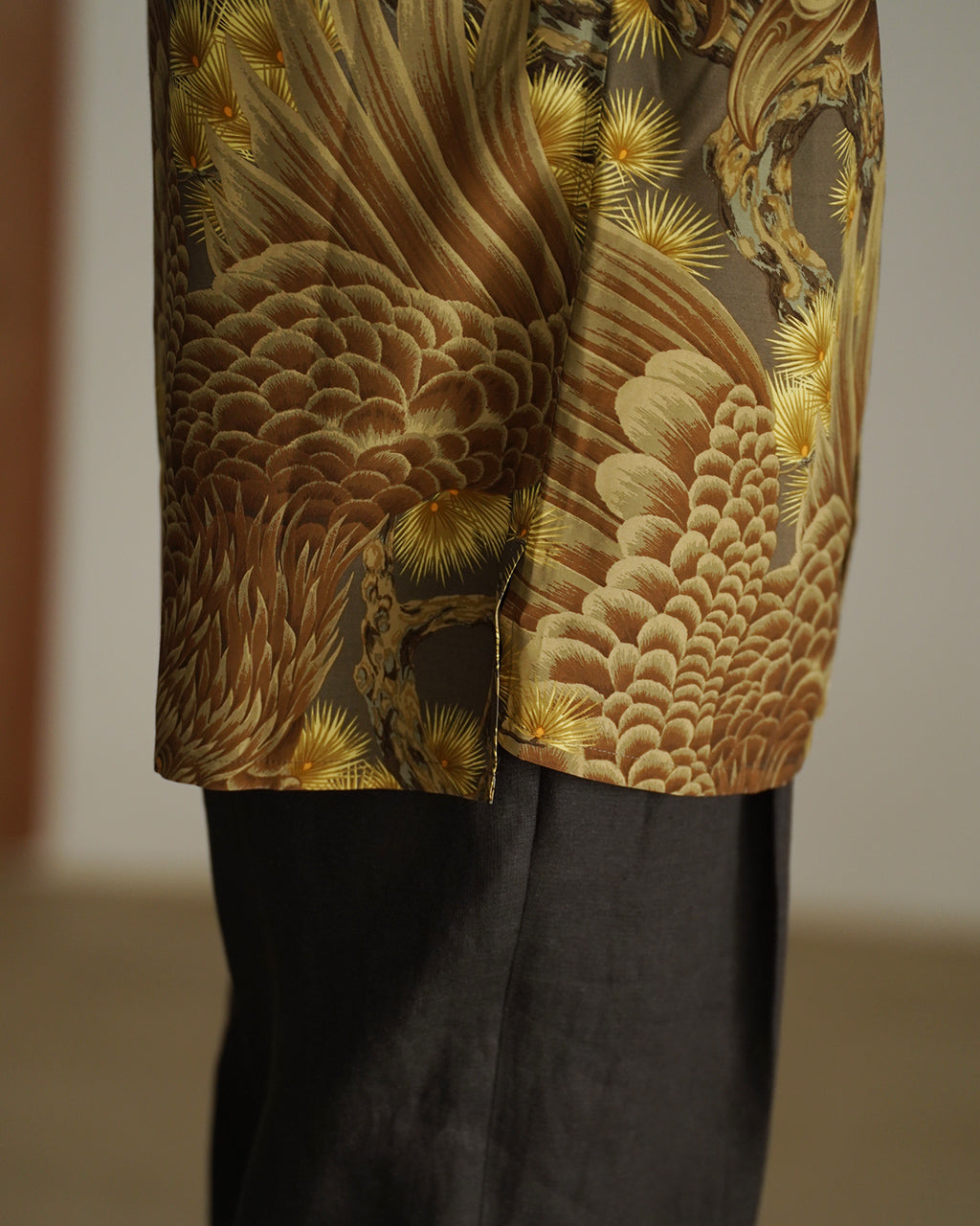 Nigel Cabourn ナイジェル・ケーボン ALOHA SHIRT EAGLE アロハシャツイーグル 鷲 ワシ 鳥 松 | Crouka(クローカ)