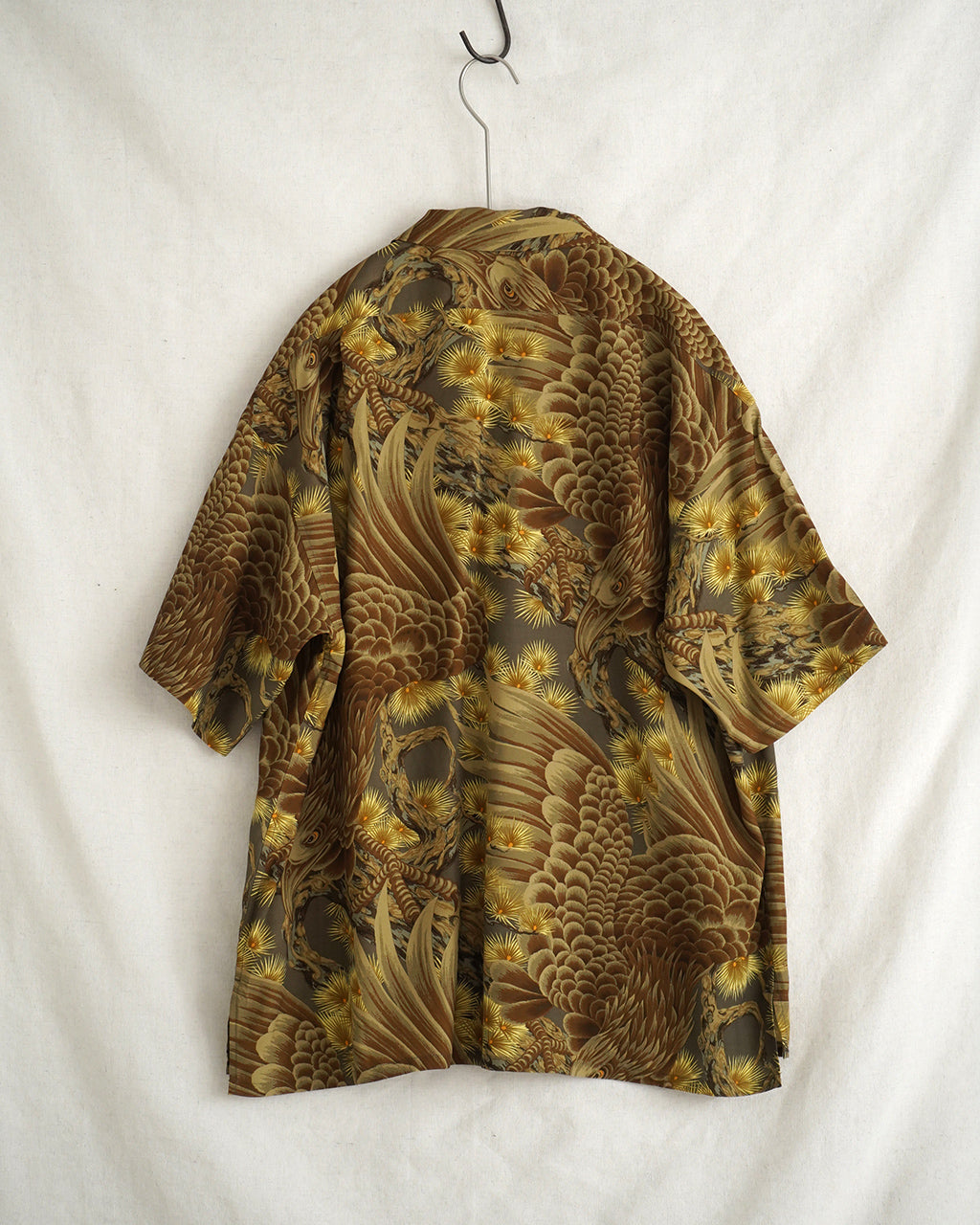 Nigel Cabourn ナイジェル・ケーボン ALOHA SHIRT EAGLE アロハシャツイーグル 鷲 ワシ 鳥 松 | Crouka(クローカ)