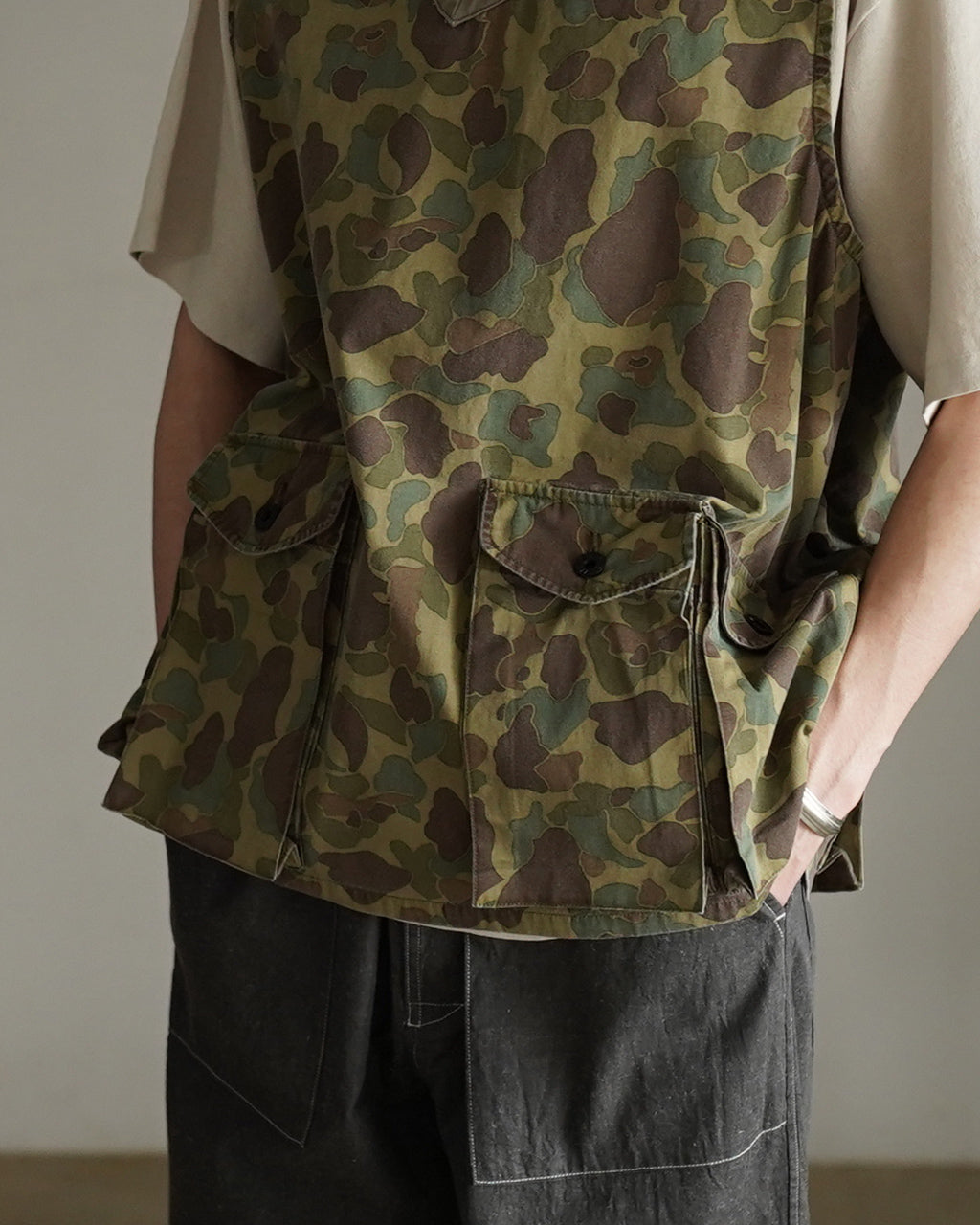 Nigel Cabourn フィッシングベスト ダックハンターカモ プルオーバー｜Crouka(クローカ)