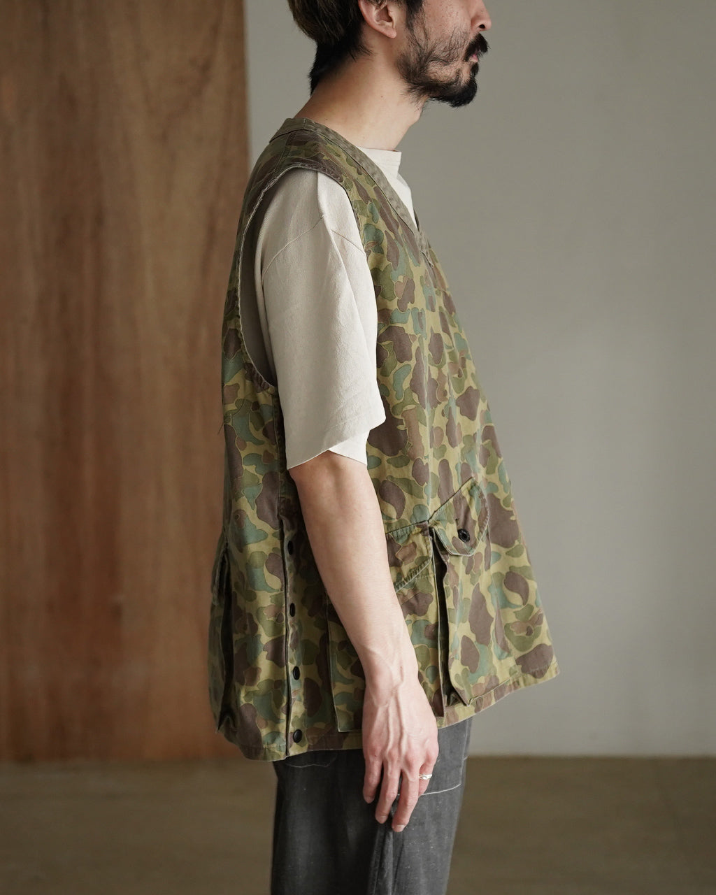 Nigel Cabourn フィッシングベスト ダックハンターカモ プルオーバー｜Crouka(クローカ)
