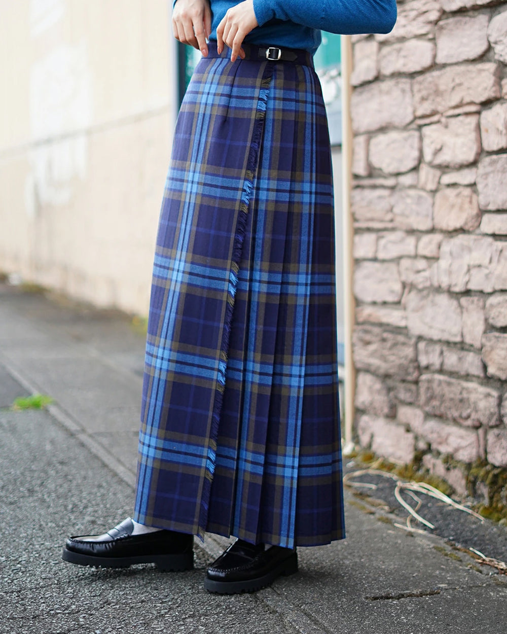 O'NEIL OF DUBLIN オニールオブダブリン【Crouka別注色】ウーステッド ウール イージー マキシ キルト スカート WORSTED WOOL EASY MAXI KILT 5093W【送料無料】