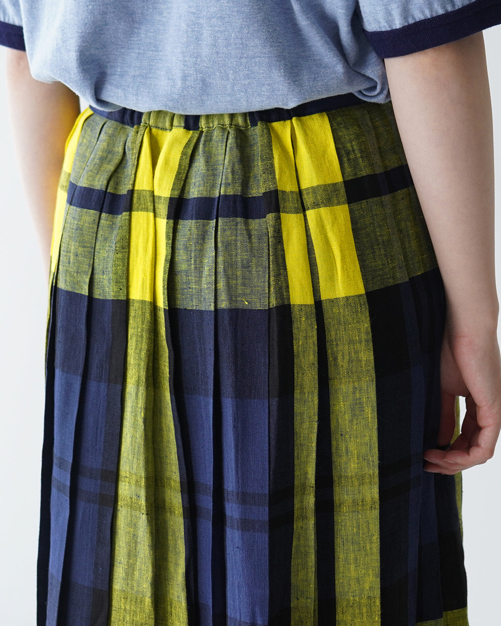 O'NEIL OF DUBLIN オニールオブダブリン 【Crouka別注色】マキシ イージー キルト リネン スカート MAXI EASY KILT  LINEN SKIRT チェック柄 5093L【送料無料】