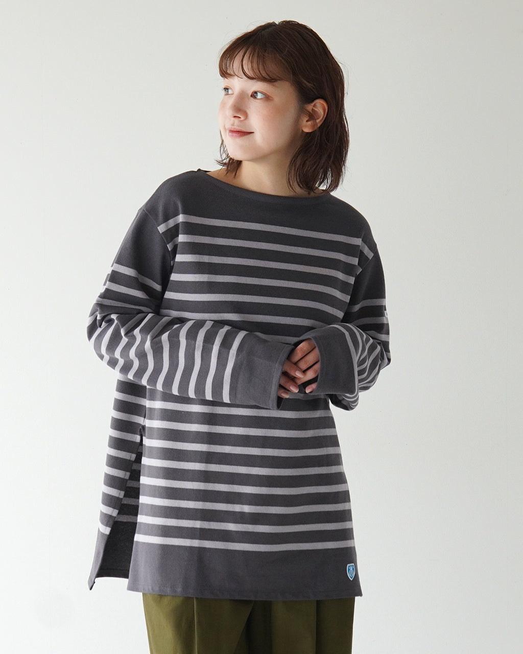 ORCIVAL オーシバル ボートネック ロングスリーブ ロング スリット プルオーバー BOAT NECK L/S LONG SLIT P.O. ボーダー カットソー ロンT 6132【送料無料】