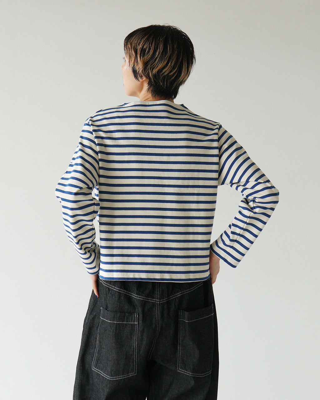 ORCIVAL オーシバル バスクシャツ フレンチバスクシャツ コットン 長袖 無地 ボーダー リラックスフィット Cotton Lourd Wide Basque Shirt B259【送料無料】