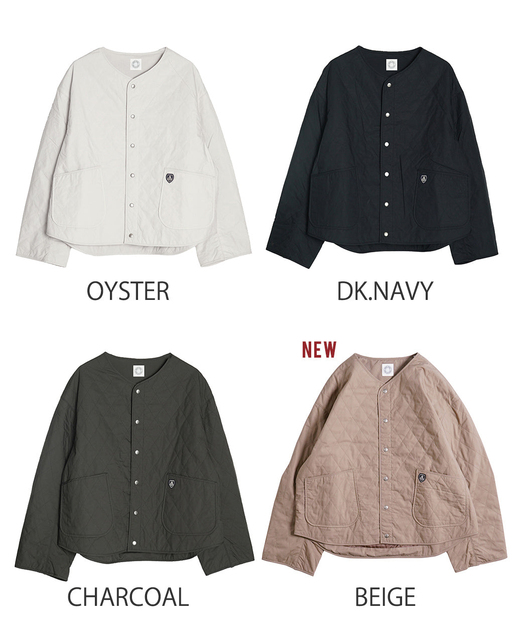 ORCIVAL オーシバル ジャケット ショートブルゾン Cotton Typewriter Short Blouson ノーカラー キルティング OR-A0572 MTY 1003【送料無料】