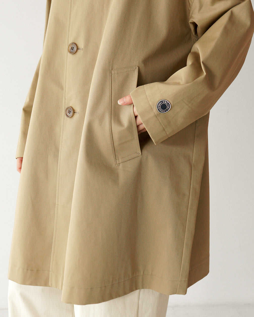 ORCIVAL オーシバル バルカラーコート Cotton Gabardine Bal Collar Coat ドロップショルダー ステンカラーコート OR-A0582 CGB【送料無料】