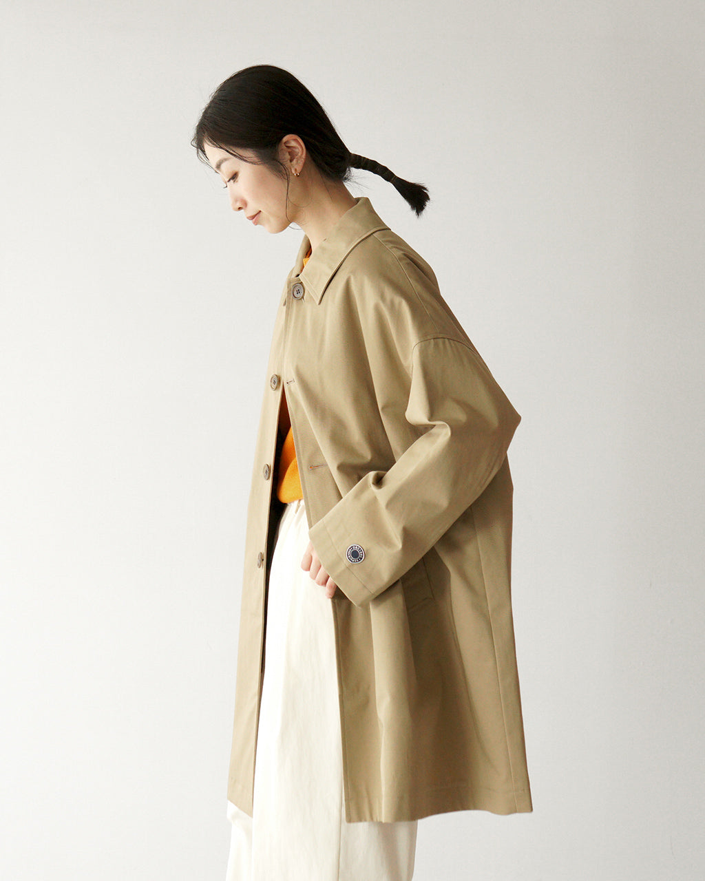 ORCIVAL オーシバル バルカラーコート Cotton Gabardine Bal Collar Coat ドロップショルダー ステンカラーコート OR-A0582 CGB【送料無料】