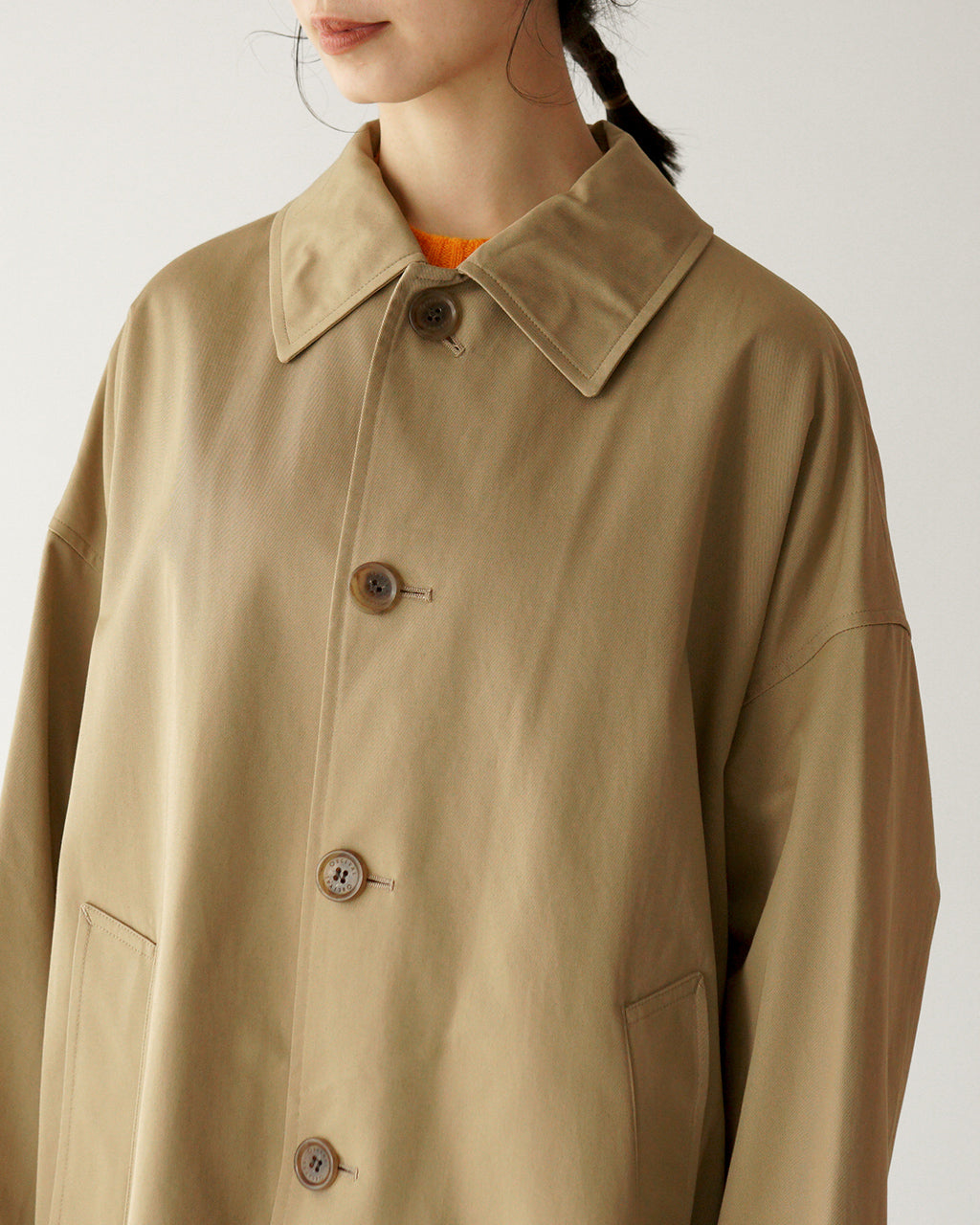 ORCIVAL オーシバル バルカラーコート Cotton Gabardine Bal Collar Coat ドロップショルダー ステンカ