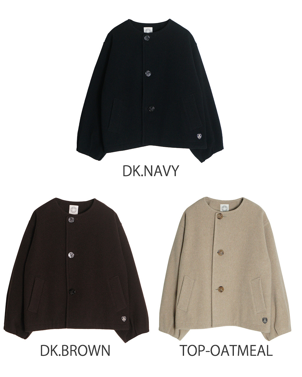 ＼20％OFFクーポン対象／ORCIVAL オーシバル カラーレス ジャケット COLLARLESS JACKET ブルゾン OR-A0586 LSS【送料無料】