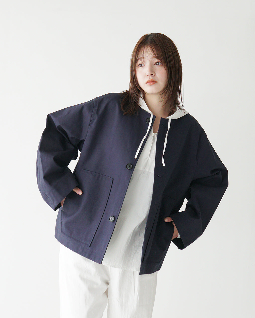 ORCIVAL オーシバル ボンディング カラーレスジャケット BONDING COLLARLESS JACKET OR-A0694 WB【送料無料】