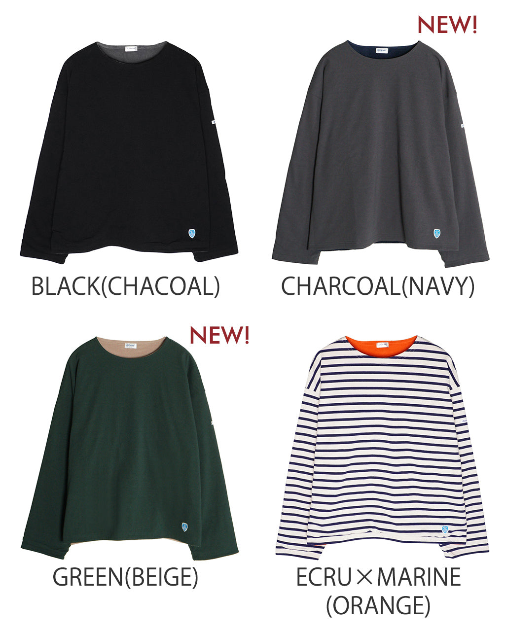 【SALE！20%OFF】ORCIVAL オーシバル ボートネック ロングスリーブ ショート プルオーバー BOAT NECK L/S SHORT PULLOVER カットソー 裏起毛 OR-C0274BDJ【送料無料】