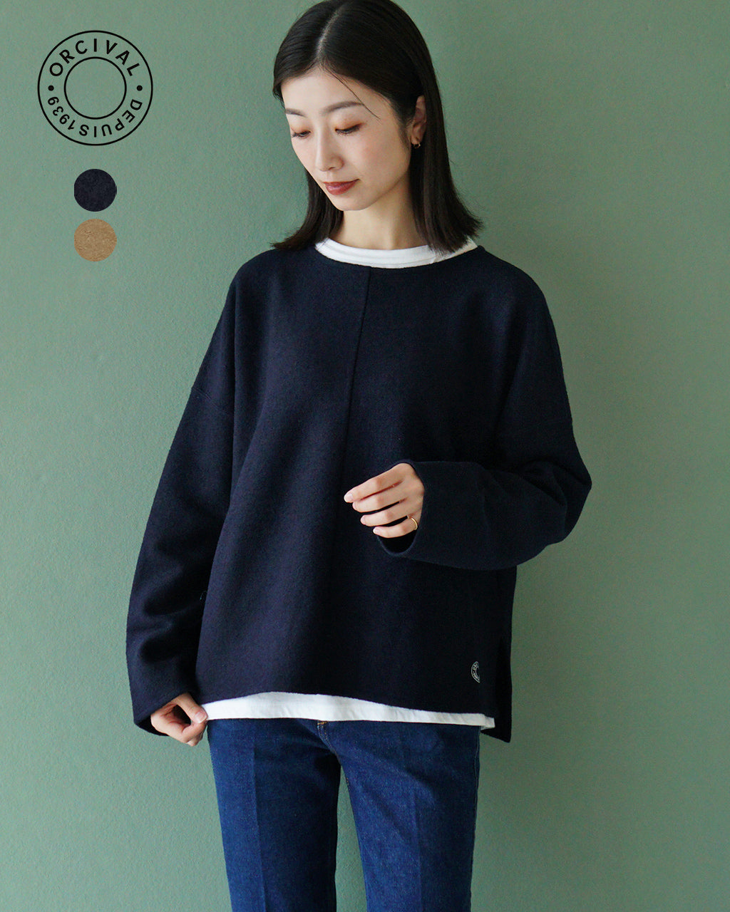 ORCIVAL オーシバル カットソー クルーネックプルオーバー Wool Pile Jersey Pullover ウールジャージー OR-C037 WPJ 【送料無料】