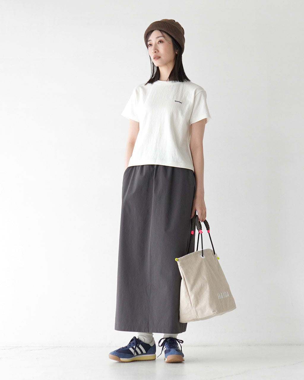 ORCIVAL オーシバル ショートスリーブ Tシャツ Uneven Jersey Embroidery T-shirt 半袖 クルーネック プルオーバー OR-C0418 MIT
