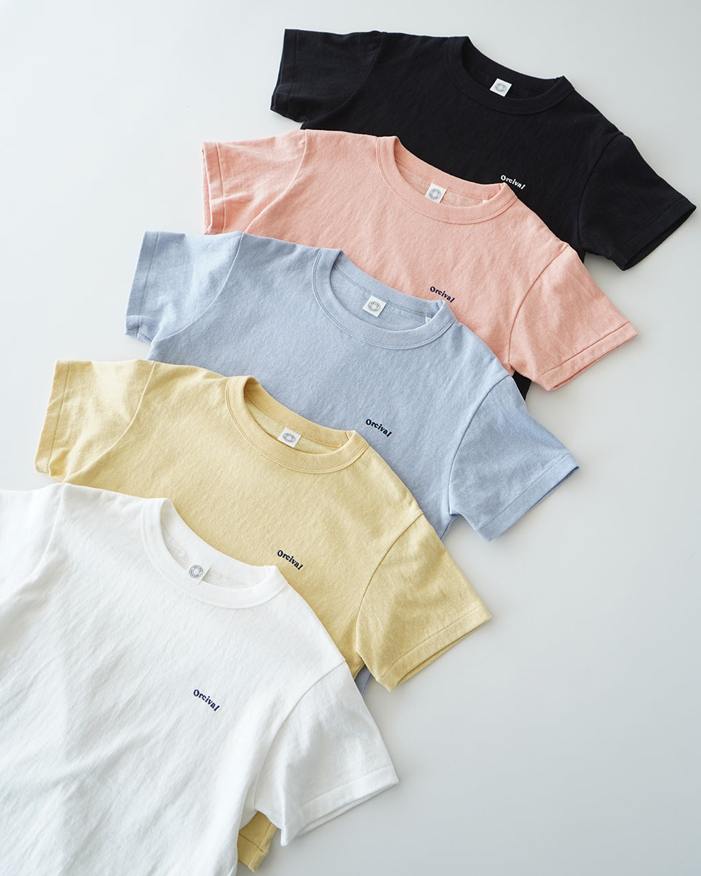 ORCIVAL オーシバル ショートスリーブ Tシャツ Uneven Jersey Embroidery T-shirt 半袖 クルーネック プルオーバー OR-C0418 MIT