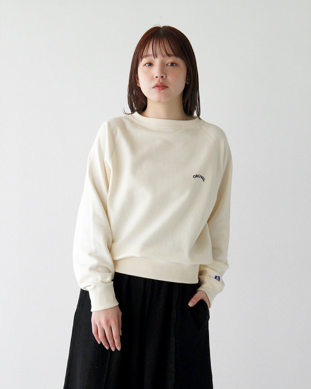 ORCIVAL オーシバル ボートネック スウェット Light French Terry Boat Neck Sweat ライトフレンチテリー 裏毛 トレーナー ラグランスリーブ ショート丈 OR-C0429 MAZ【送料無料】