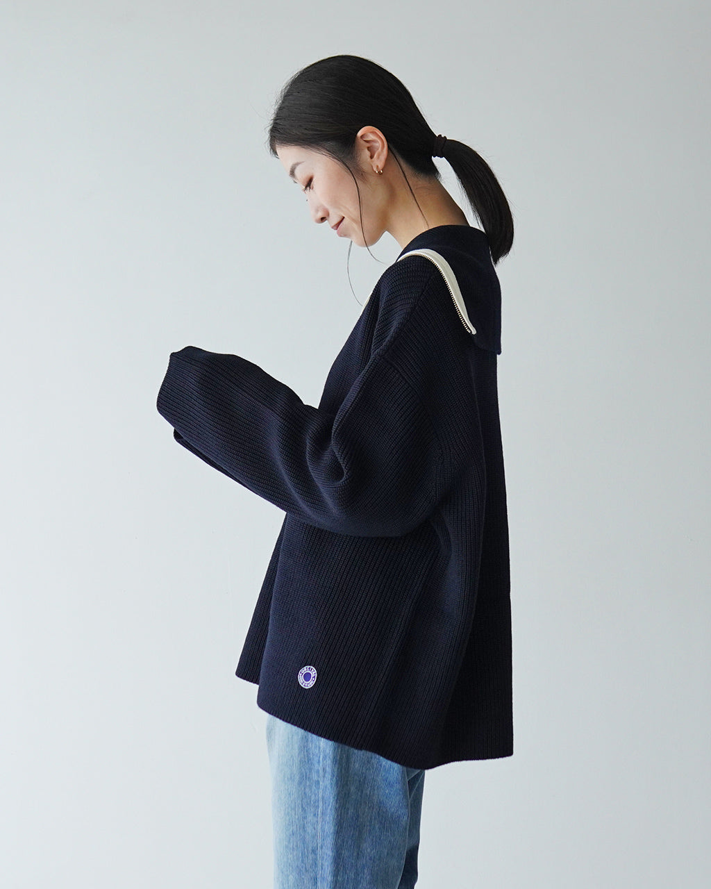 【SALE！30%OFF】ORCIVAL オーシバル セーラーカラー ハーフジップニット  Sailor Collar Half Zip Knit プルオーバー OR-D0105 EFM