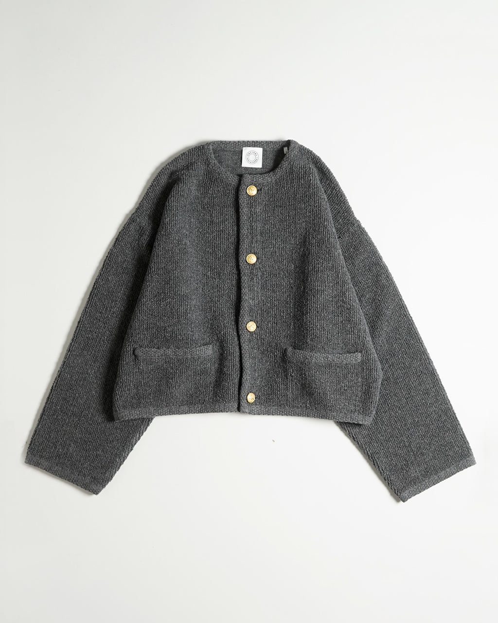 【SALE！20%OFF】ORCIVAL オーシバル ニットカーディガン CREW NECK CARDIGAN クルー ネック ドロップショルダー OR-D0106 BCK