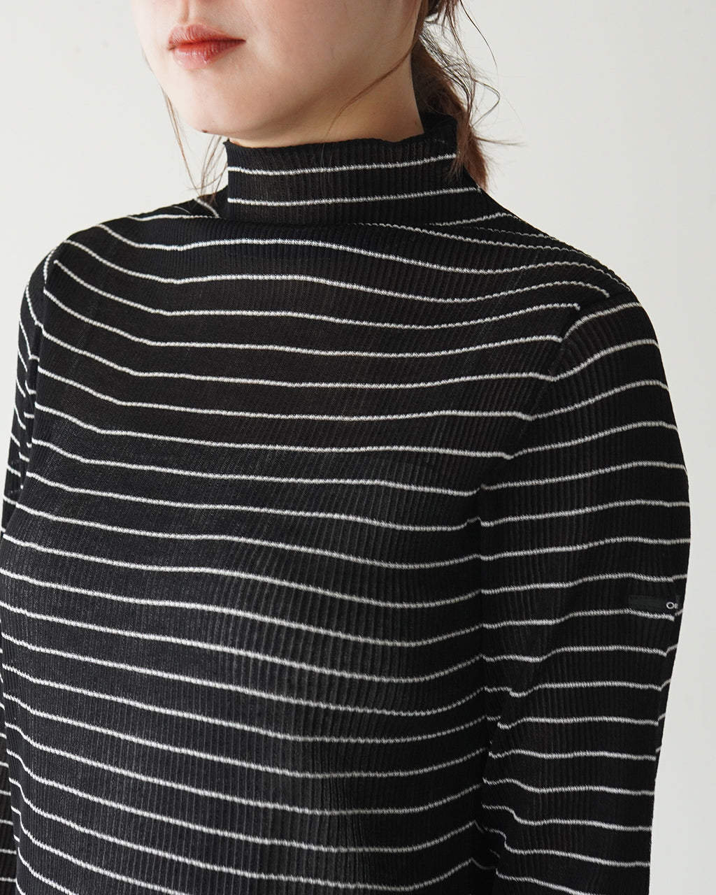 ORCIVAL オーシバル モックネック プルオーバー MOCK NECK PULLOVER シアー リブニット ソリッド ボーダー OR-D0108 SAR【送料無料】