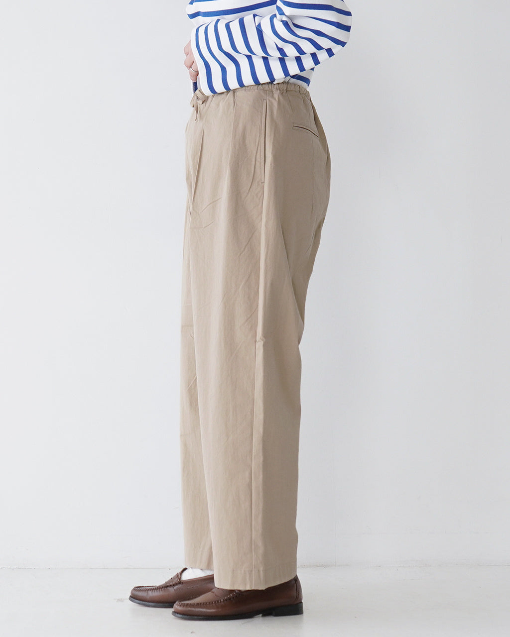 ＼早得24時間限定ポイント10倍／ORCIVAL オーシバル ワイド イージーパンツ WIDE EASY PANTS ウエストゴム 2タック リラックスフィット OR-E0198 CNB【送料無料】