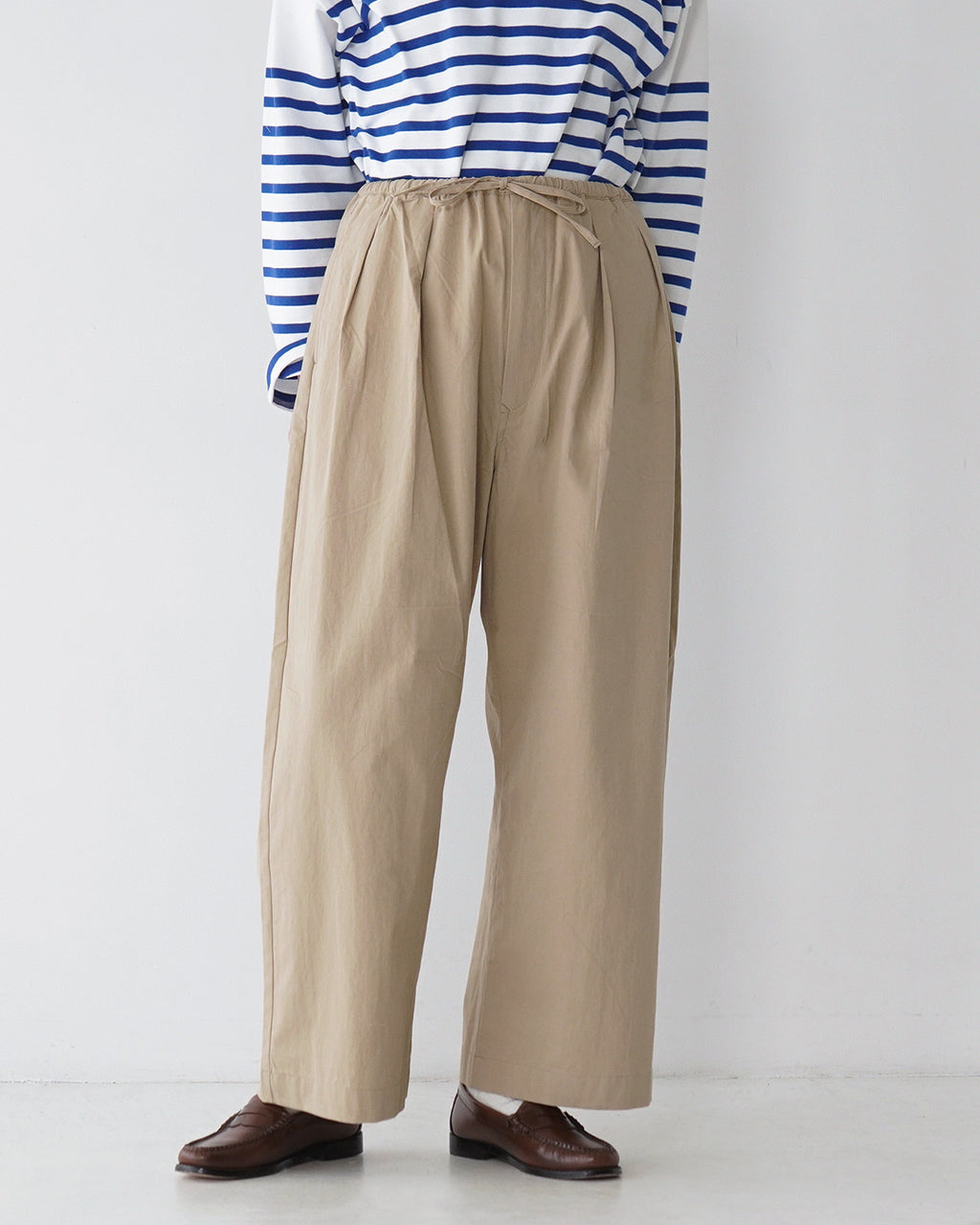 ＼早得24時間限定ポイント10倍／ORCIVAL オーシバル ワイド イージーパンツ WIDE EASY PANTS ウエストゴム 2タック リラックスフィット OR-E0198 CNB【送料無料】