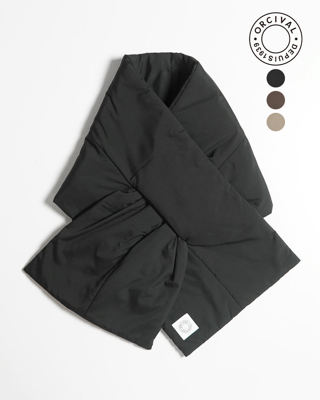 【アウトレット！30%OFF】ORCIVAL オーシバル パディット スカーフ Brushed Taffeta Padded Scarf マフラー OR-H0326 BTT