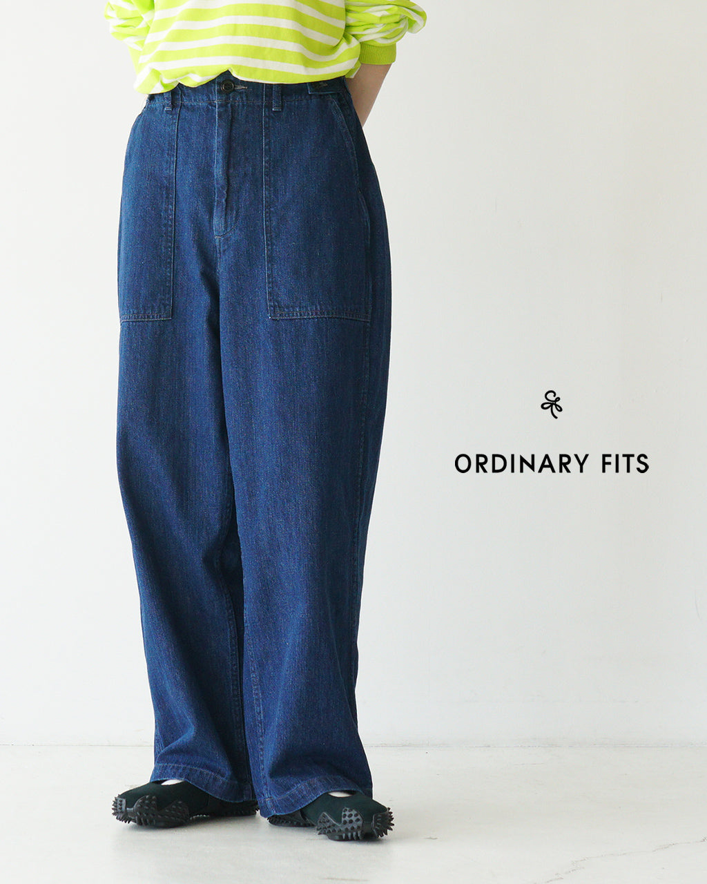 ORDINARY FITS オーディナリーフィッツ ジェームス ファティーグ デニム ユーズド JAMES FATIGUE DENIM USED ベイカーパンツ 101JUSD-125【送料無料】【クーポン対象外】