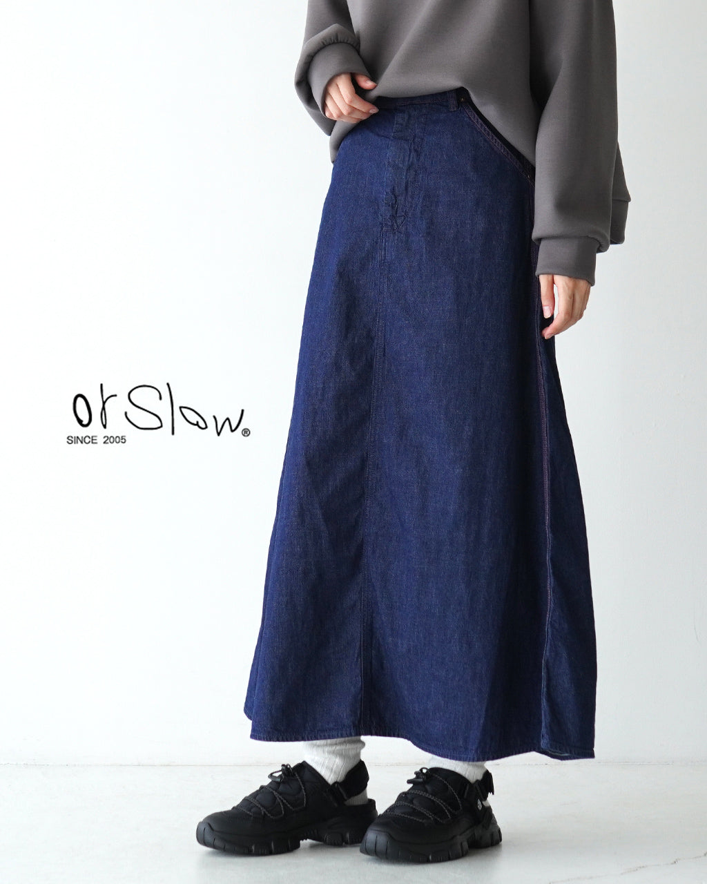 ＼最大20％OFFクーポン／＼ポイント10倍！／orSlow オアスロウ デニム ペインター ロングスカート DENIM PAINTER L