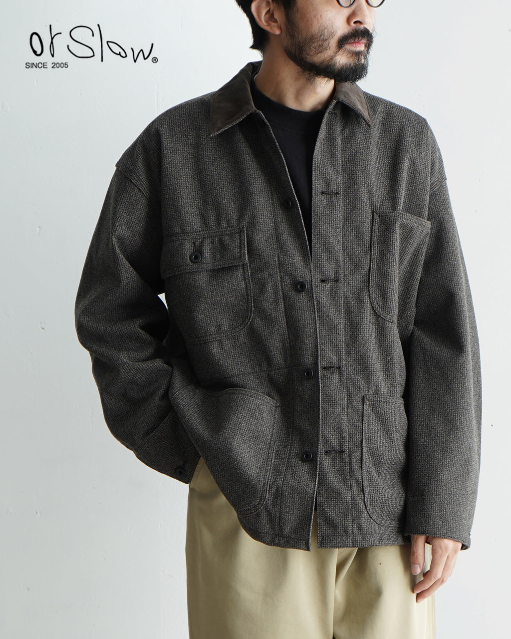 orSlow オアスロウ ブルゾン ハウンドトゥース リラックス フィット カバーオール HOUNDSTOOTH RELAX FIT COVERALL アウター 01-6034-155【送料無料】