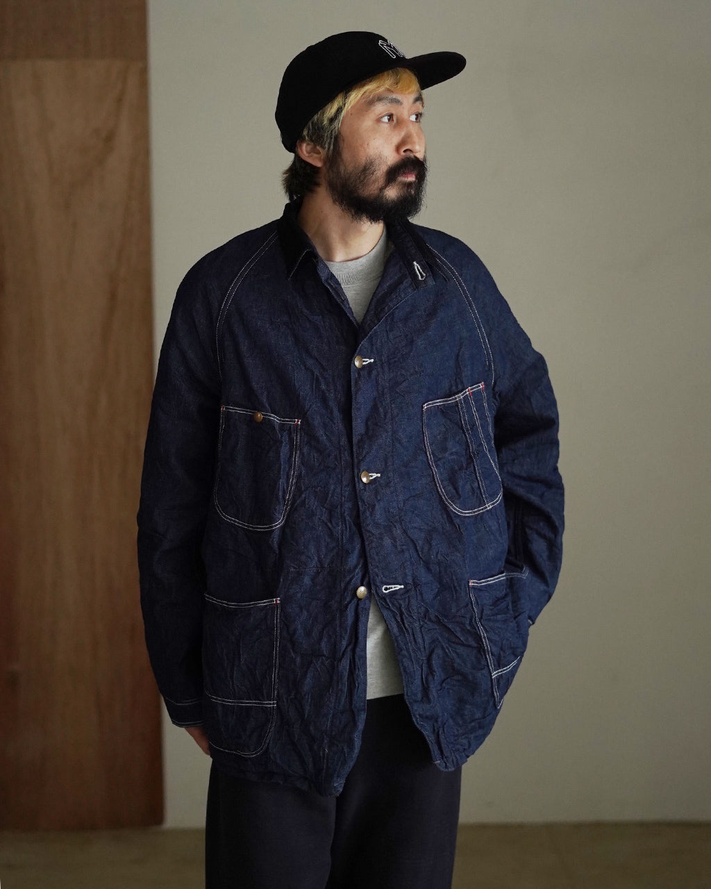 WOOL LINER RELAX FIT DENIM COVERALL 01-6144-81