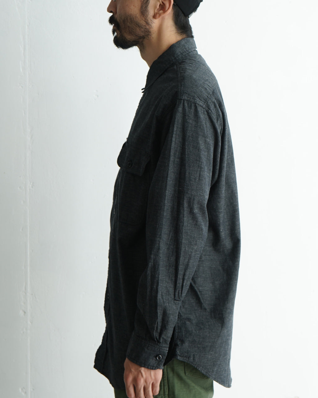 ＼合計3万円以上購入で20%OFFクーポン！／orSlow オアスロウ ブラック シャンブレー ワークシャツ BLACK CHAMBRAY WORK SHIRT 01-8064-61【送料無料】