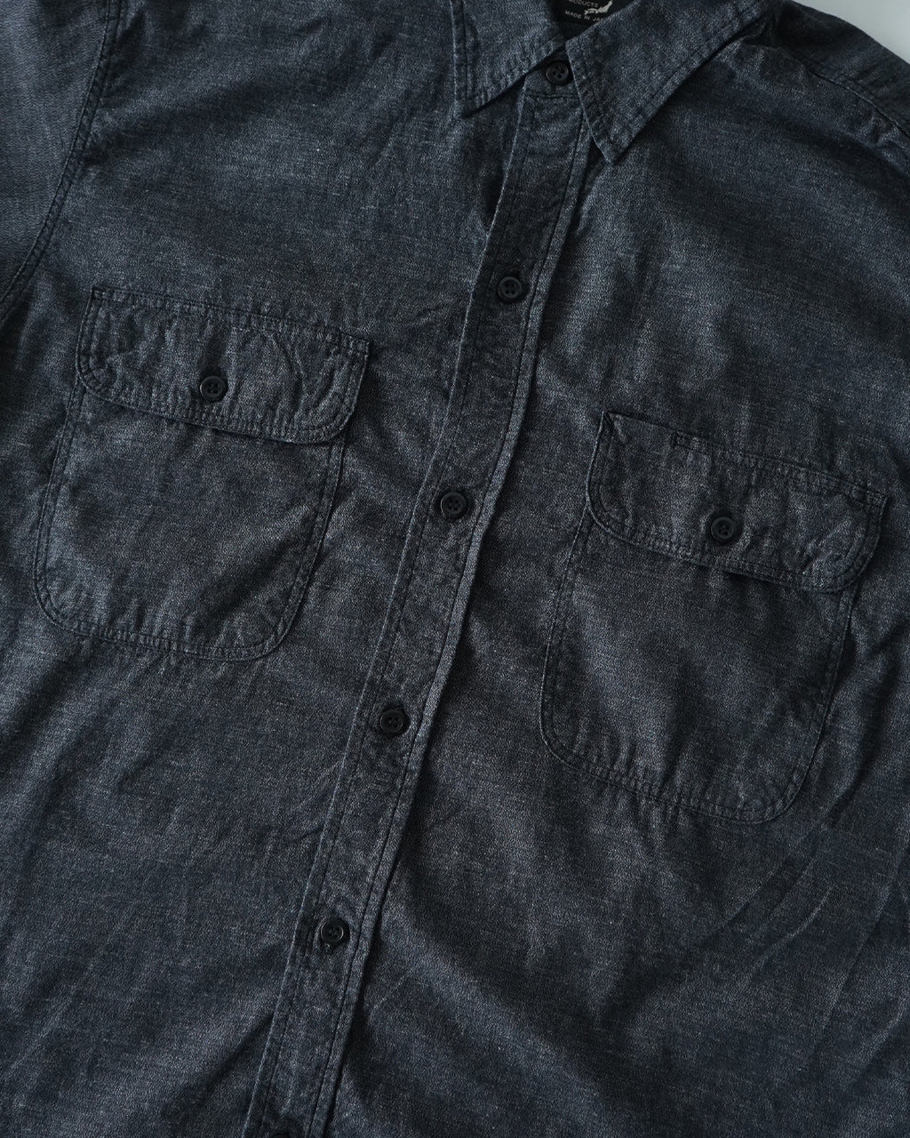 orSlow オアスロウ ブラック シャンブレー ワークシャツ BLACK CHAMBRAY WORK SHIRT 01-8064-61【送料無料】