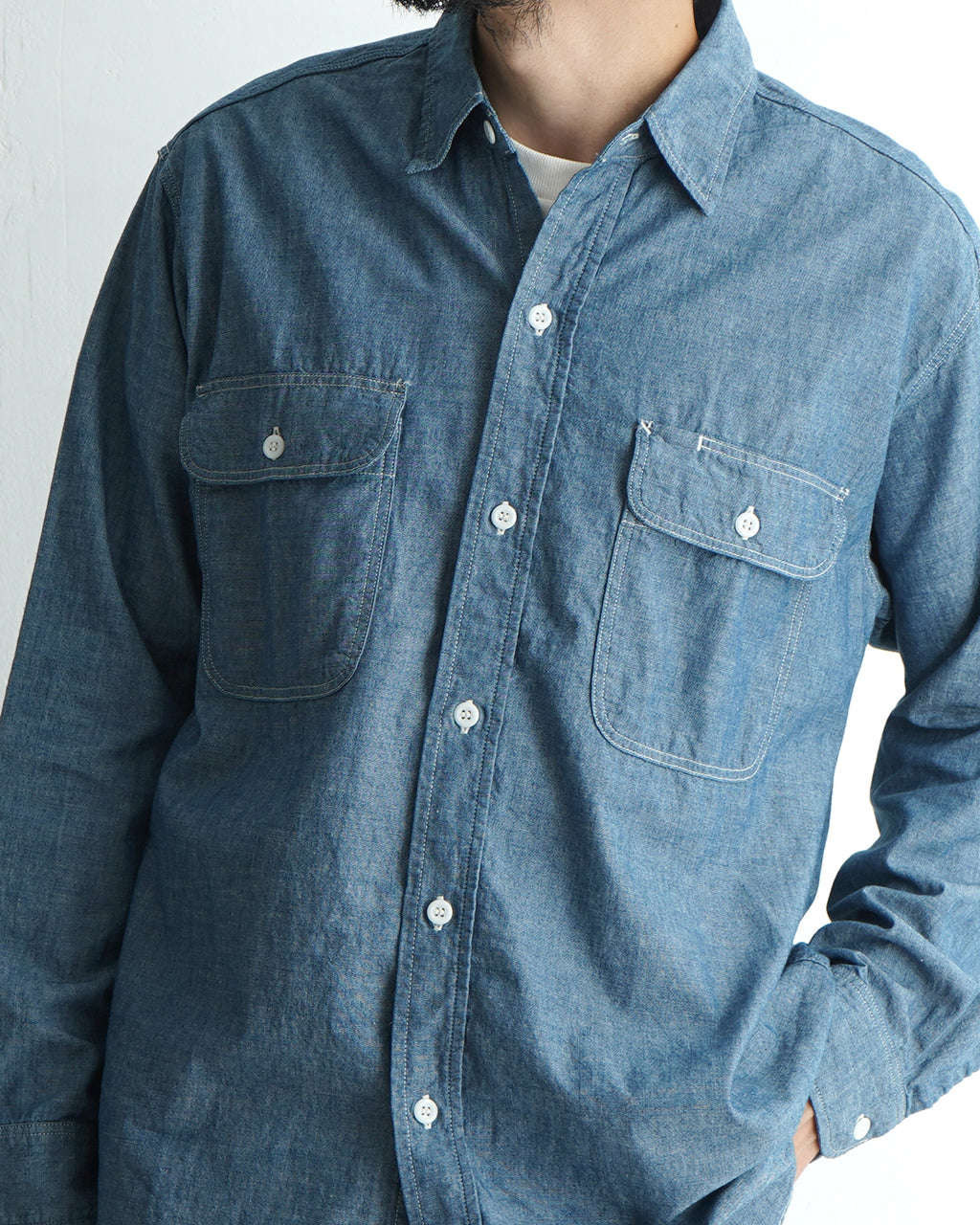 orSlow オアスロウ シャンブレー ワークシャツ CHAMBRAY WORK SHIRT 01-8064-84【送料無料】