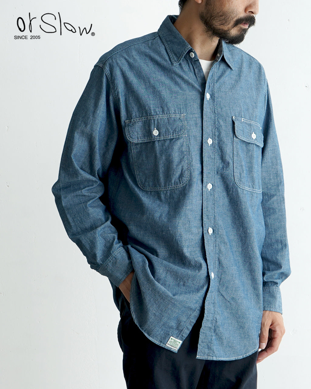 orSlow オアスロウ シャンブレー ワークシャツ CHAMBRAY WORK SHIRT 01-8064-84【送料無料】