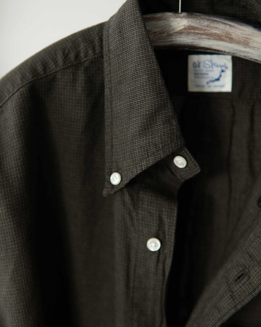 orSlow STANDARD BUTTON DOWN SHIRT SOFT SUBTLY BRUSHED MINI CHECK 01-8112
