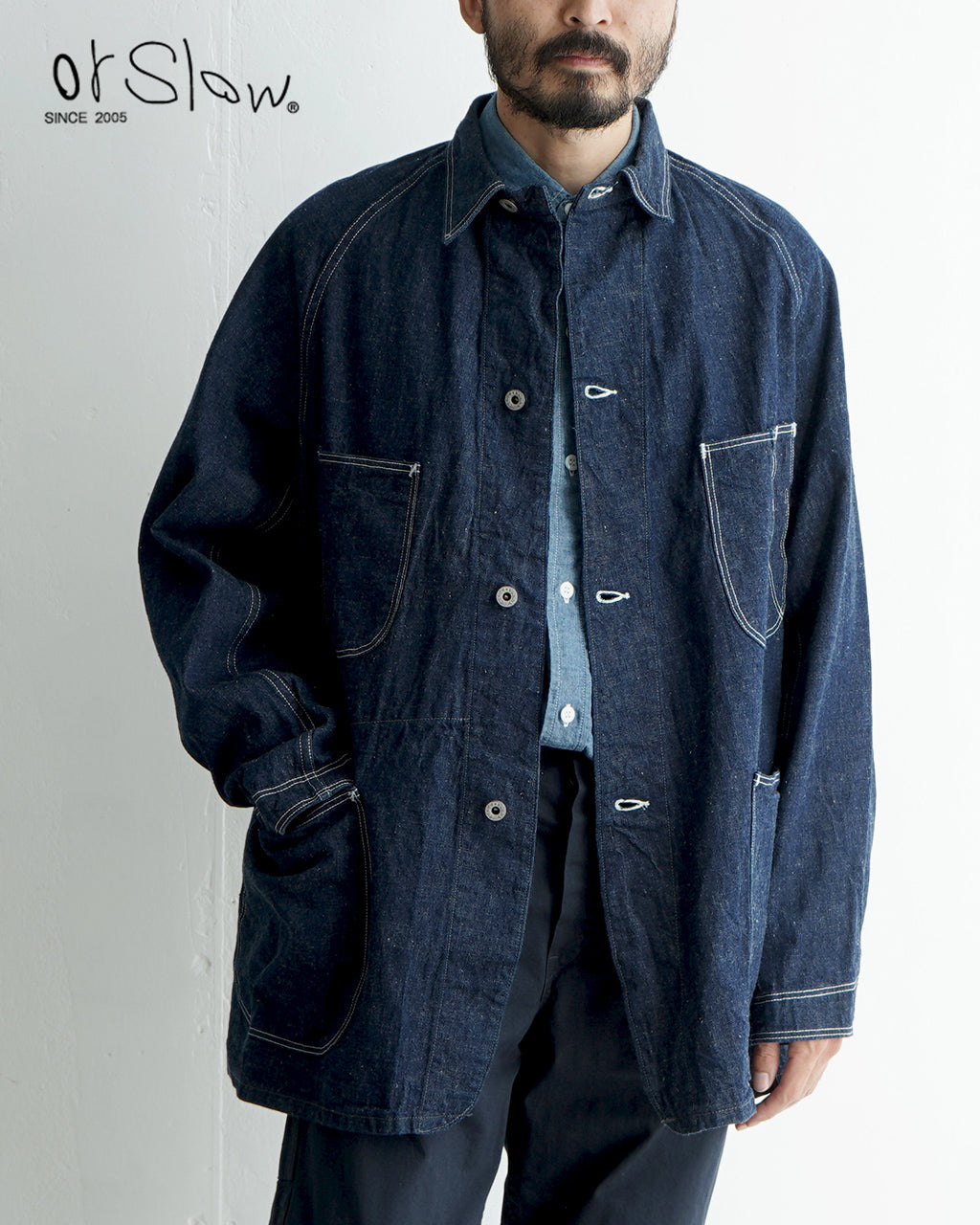 【SALE！30%OFF】orSlow オアスロウ 40's WWII デニムカバーオール ルーズフィット 40'S WWII DENIM COVERALL (LOOSE FIT)  01-6141-81【送料無料】