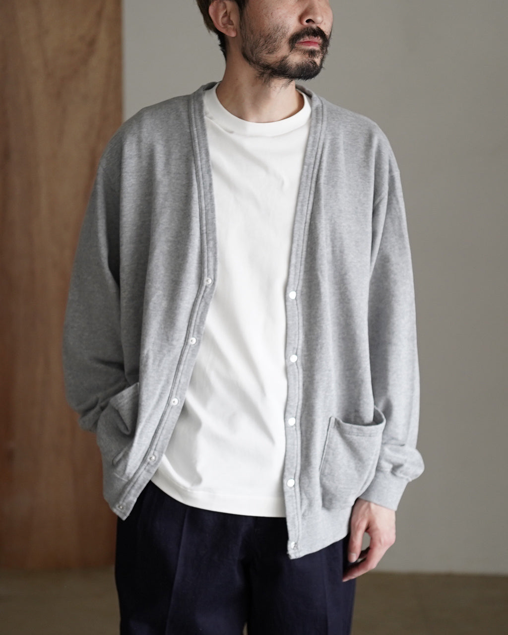 LIGHT WEIGHT FRENCH TERRY SWEAT SHIRT CARDIGAN 01-0043