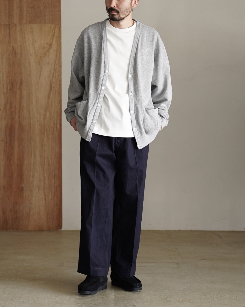 LIGHT WEIGHT FRENCH TERRY SWEAT SHIRT CARDIGAN 01-0043