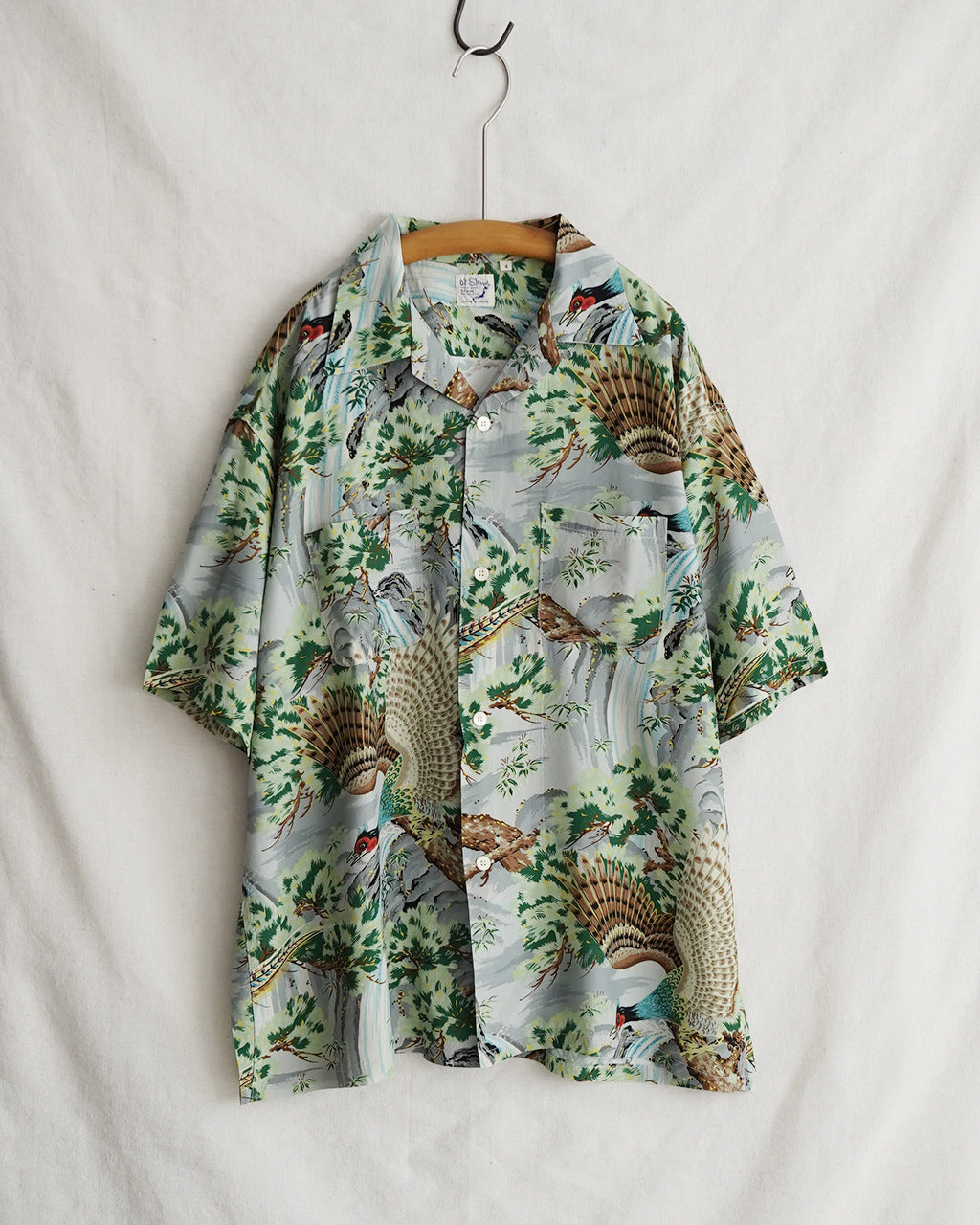 PEACOCK GARDEN HAWAIIAN SHIRT 01-8158