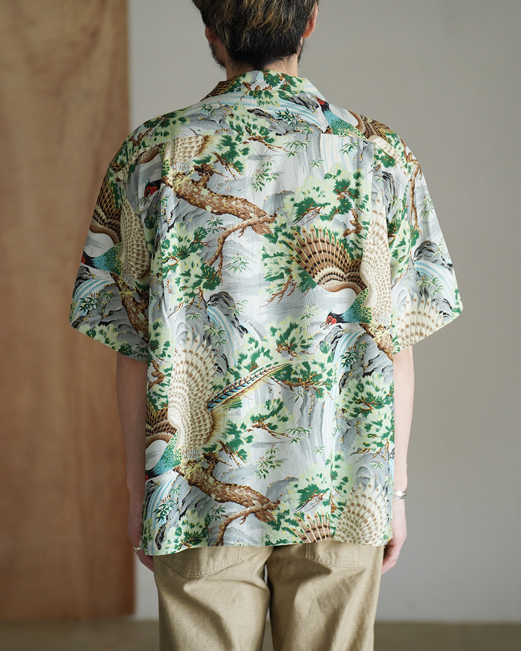 PEACOCK GARDEN HAWAIIAN SHIRT 01-8158
