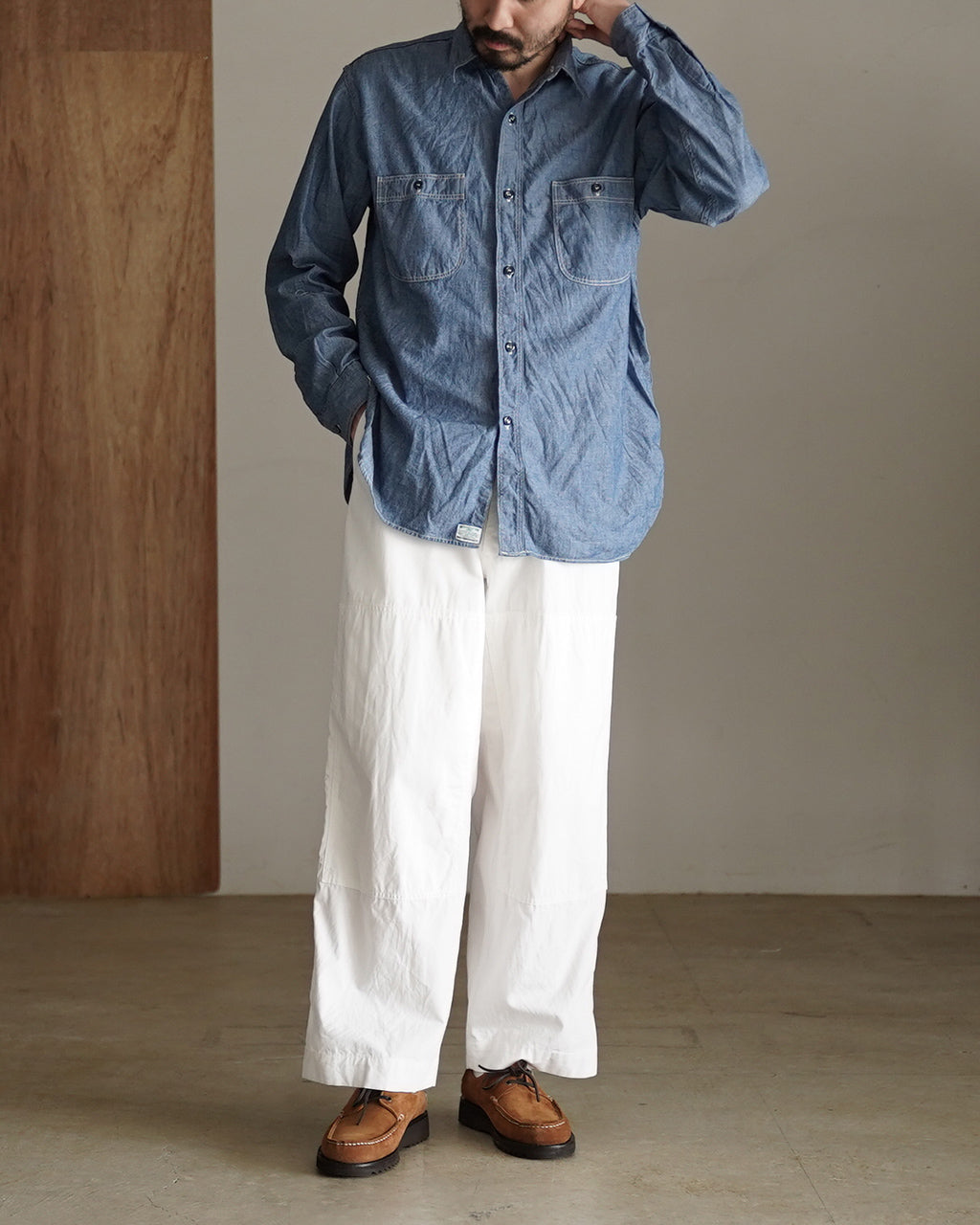 orSlow オアスロウ リラックスフィット シャンブレー ワークシャツ