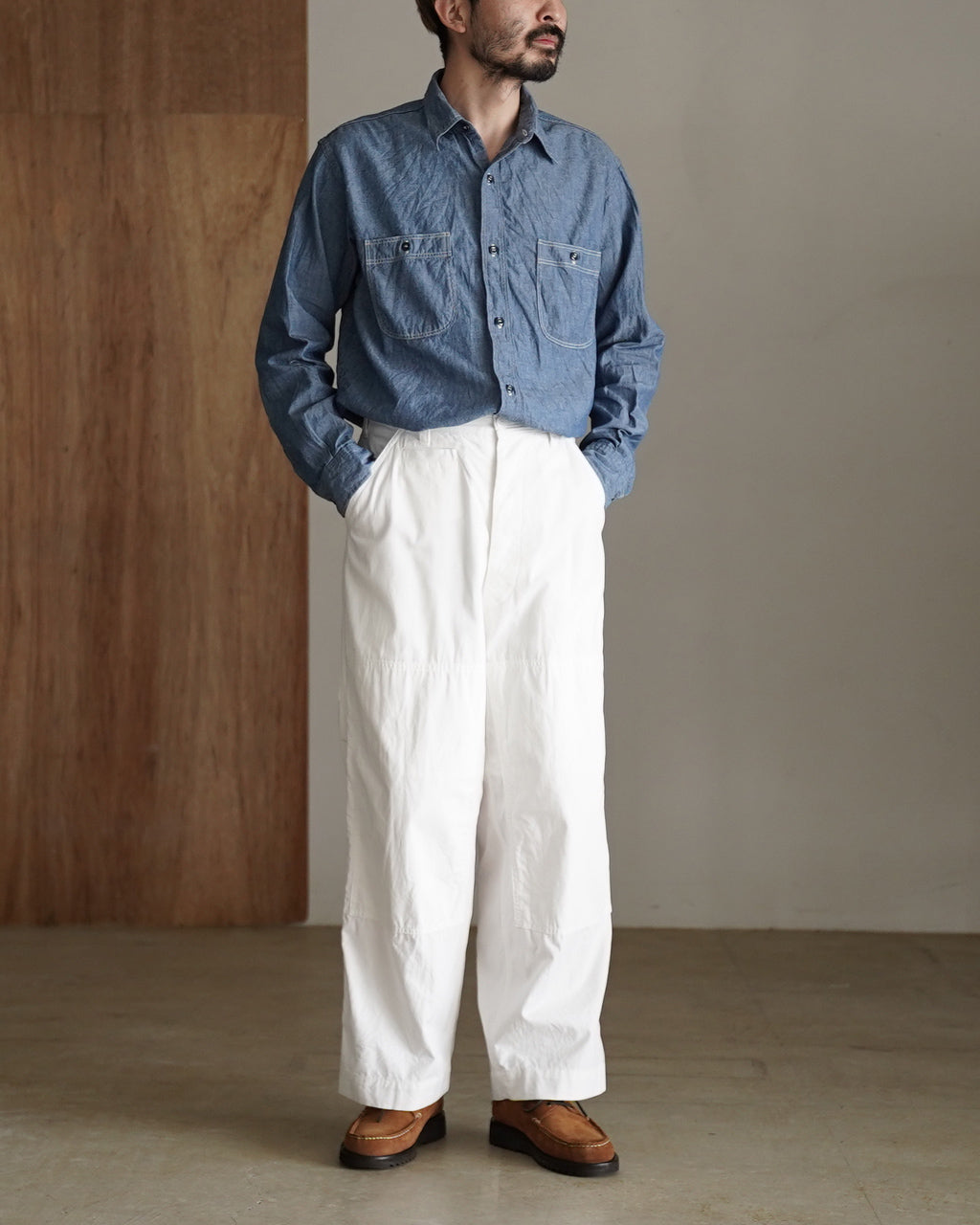 orSlow オアスロウ リラックスフィット シャンブレー ワークシャツ