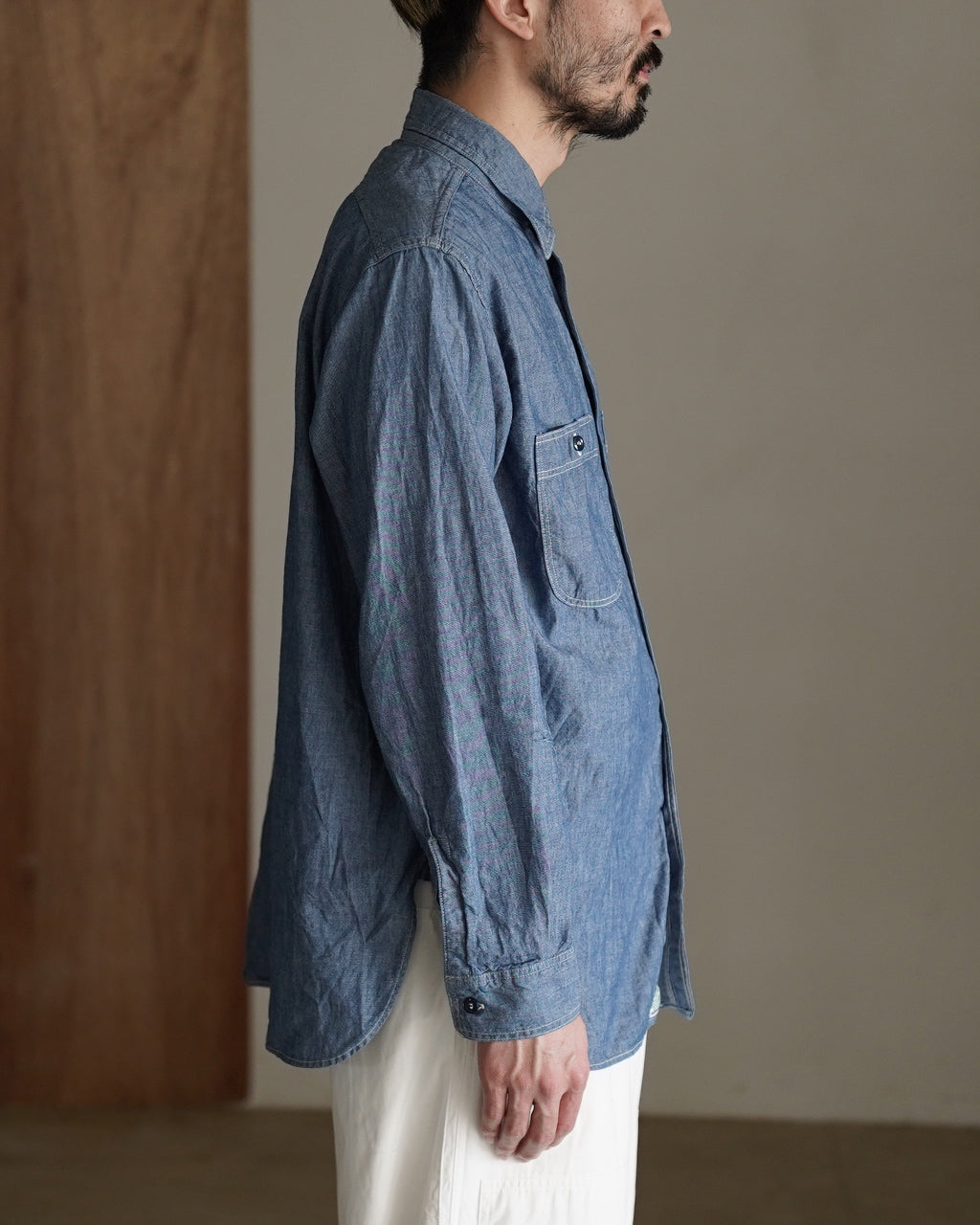 RELAX FIT CHAMBRAY WORK SHIRT 01-8270-84