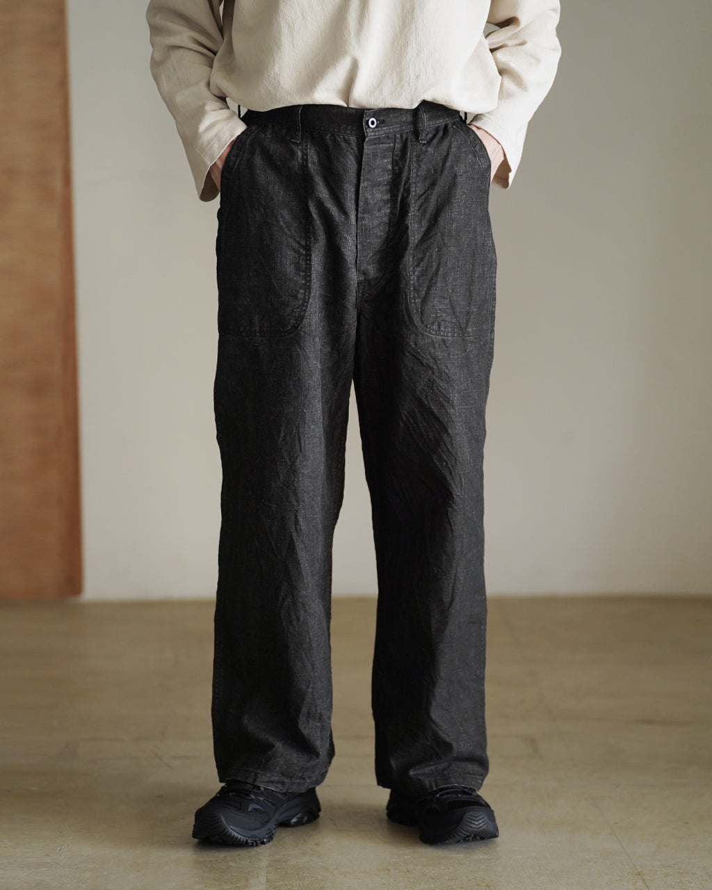新品　SOOR PLOOM Otto Trousers 10 リネン　パンツ orSlow オアスロウ 第二次世界大戦 40年代 アメリカ海軍 墨染めリネン