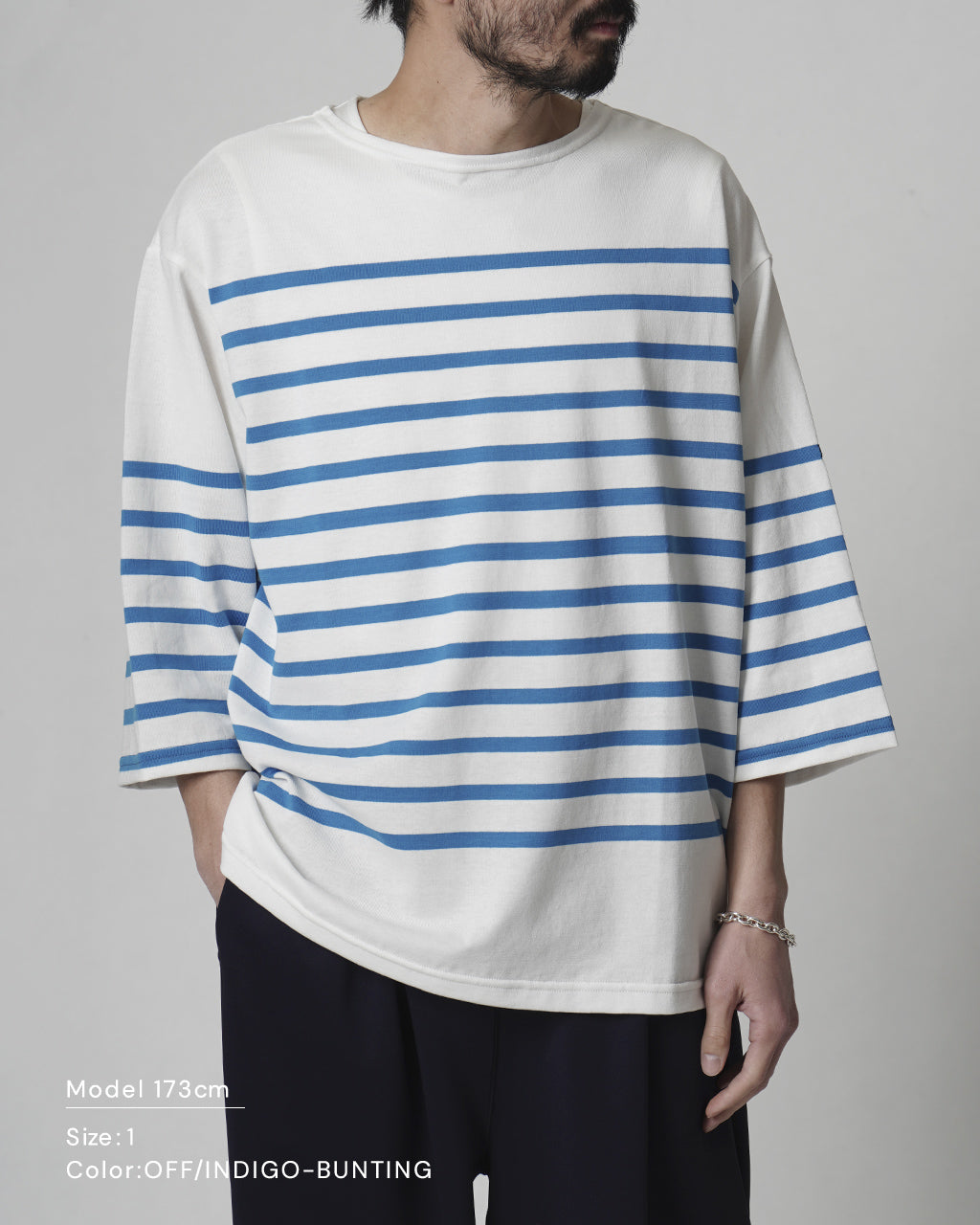 カラーWHITEBLACK【outil】バスクシャツ　tricot habas サイズ0