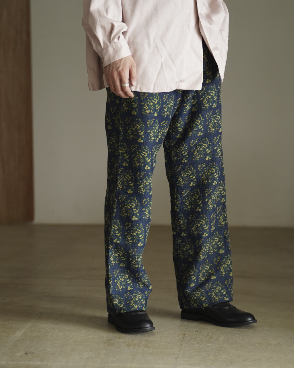 outil PANTALON LIMMEN OV-P020-2 ジャガード織 ワークパンツ 花柄｜Crouka(クローカ)