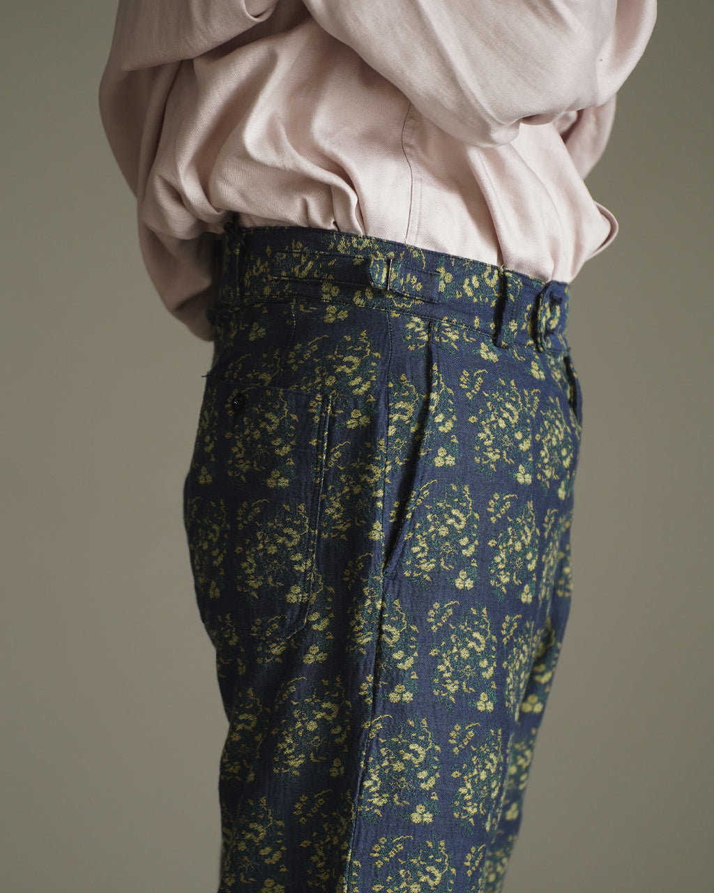 outil PANTALON LIMMEN OV-P020-2 ジャガード織 ワークパンツ 花柄｜Crouka(クローカ)