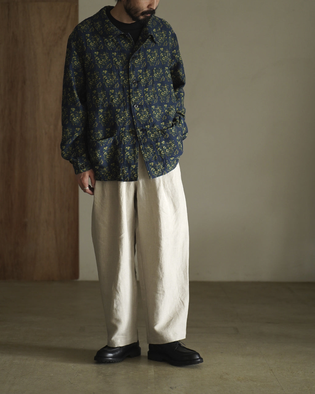 outil VESTE DRAP OV-T043-2 ジャガード織 ワークジャケット 花柄｜Crouka(クローカ)