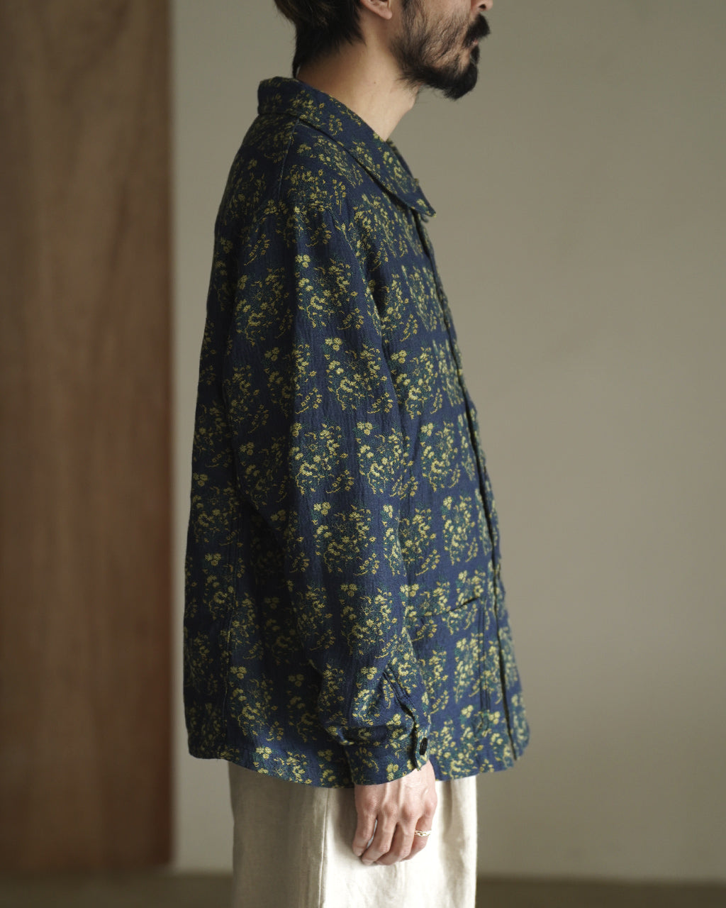 outil VESTE DRAP OV-T043-2 ジャガード織 ワークジャケット 花柄｜Crouka(クローカ)