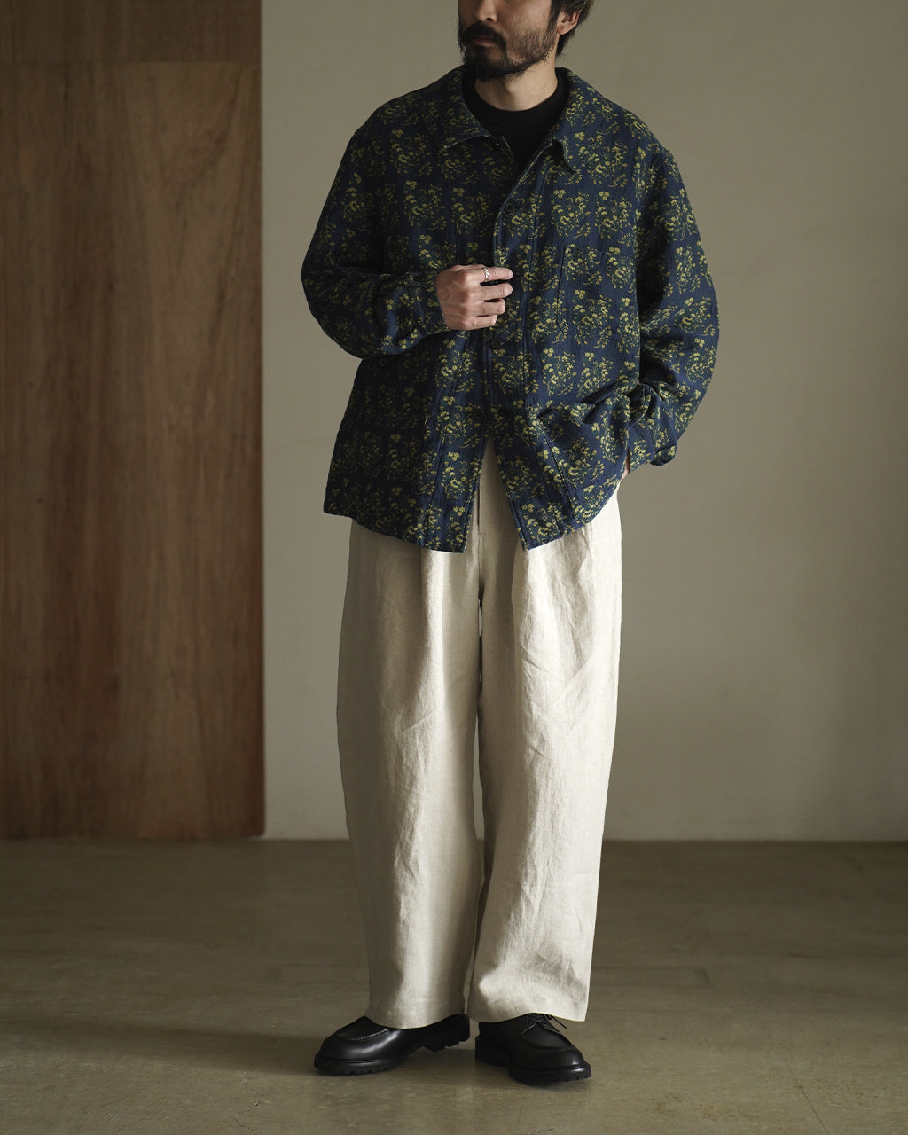 outil VESTE DRAP OV-T043-2 ジャガード織 ワークジャケット 花柄｜Crouka(クローカ)